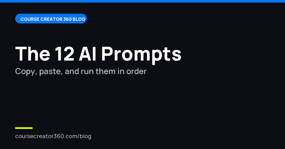 The 12 Best AI Prompts for Course Creators