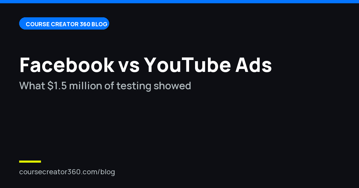 Facebook Ads vs YouTube Ads for Course Creators: Which Wins?