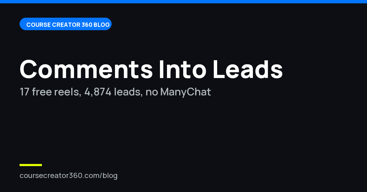 Turn Free Instagram Content Into Leads Without ManyChat