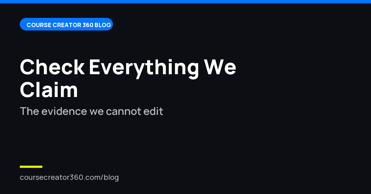 How Do I Know Course Creator 360's Claims Are Real?