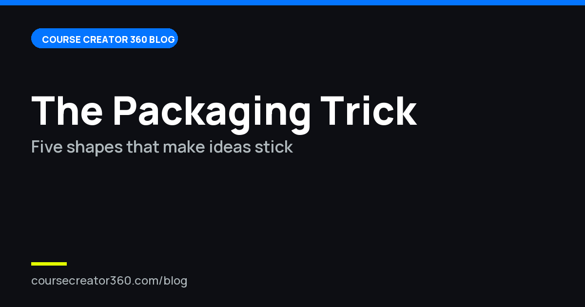 How to package an idea so people actually click