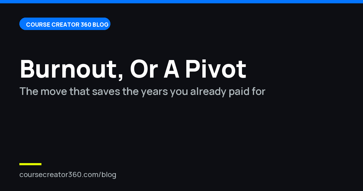 How to Deal With Burnout as a Course Creator