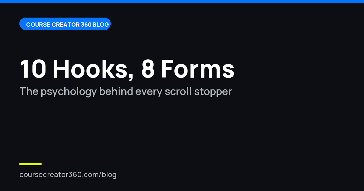 The 10 hook types that actually work in short form