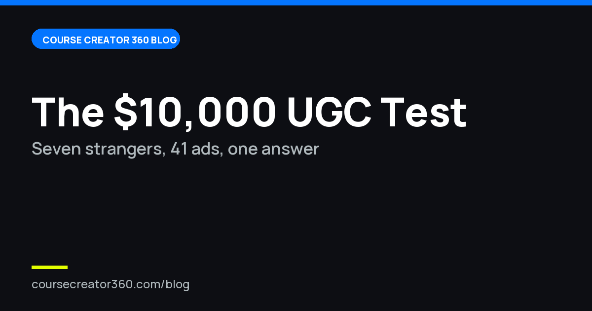 Do UGC Ads Work for Courses? What $10,000 Taught Me